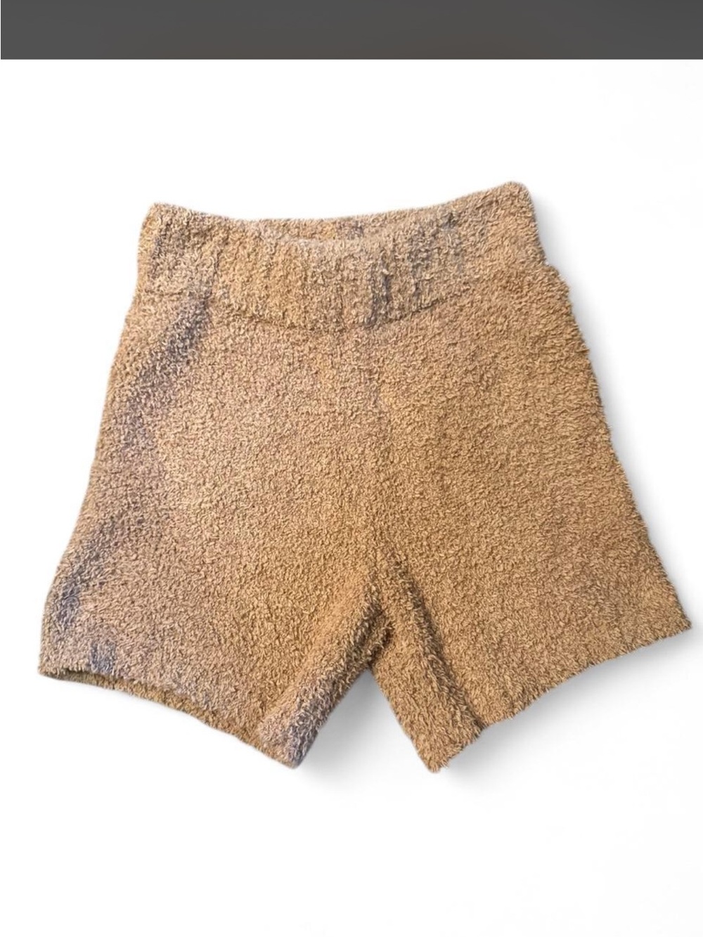 SKIMS Teddy Knit Pull-On Shorts in Camel Brown